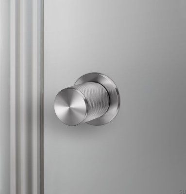 Double-sided non-spring door knob Linear 57 Steel Silver