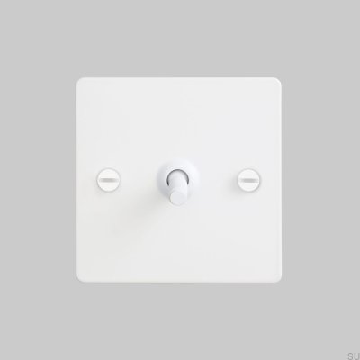 Cross 1G Single Switch Steel White British Standard