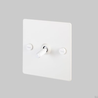 Single Cross Switch Cross 1G Steel White British Standard