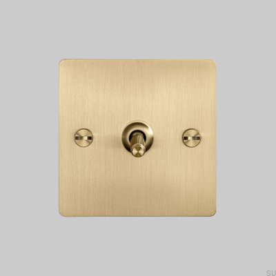 Single Cross Switch Cross 1G Brass British Standard