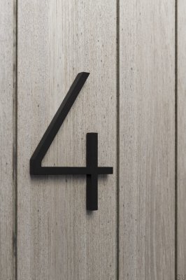 House number large number 4 Aluminum