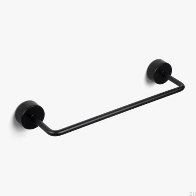 Oblong furniture handle Luciola 128 Aluminum Black