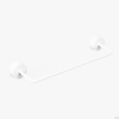 Oblong furniture handle Luciola 128 Aluminum White