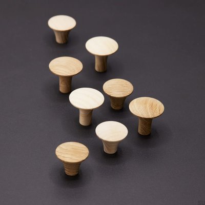 Furniture knob Olle Oak Wooden Unvarnished