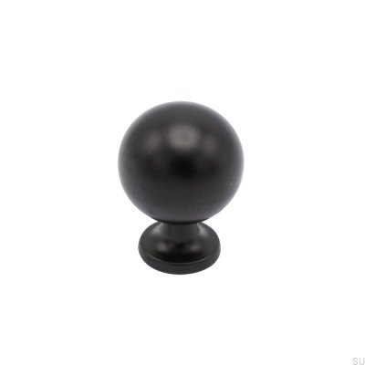 Furniture knob Lily Metal Black Matte