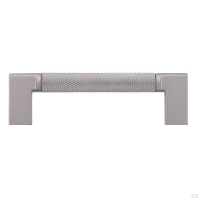 Oblong furniture handle 2457 96 Silver Brushed