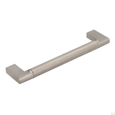 Oblong furniture handle 2457 128 Silver Brushed