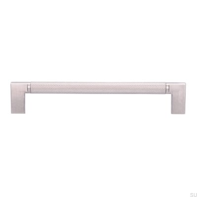 Oblong furniture handle 2457 160 Silver Brushed