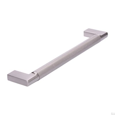 Oblong furniture handle 2457 160 Silver Brushed