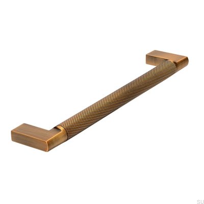 Oblong furniture handle 2457 160 Antique Gold Brushed