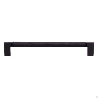Oblong furniture handle 2457 192 Metal Black Mat