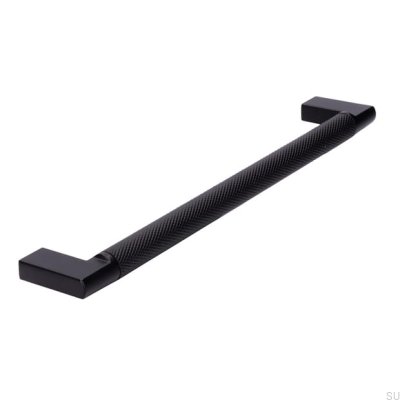 Oblong furniture handle 2457 192 Metal Black Mat