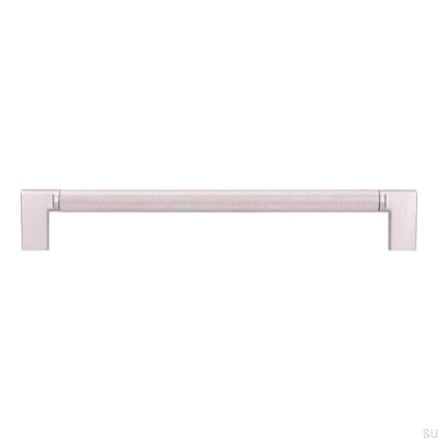 Oblong furniture handle 2457 192 Silver Brushed