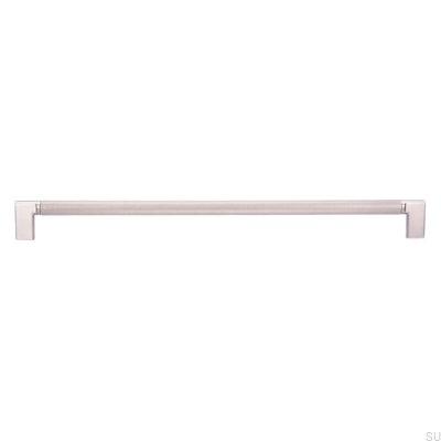 Oblong furniture handle 2457 320 Silver Brushed