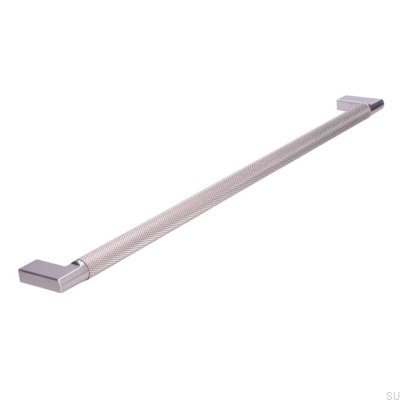 Oblong furniture handle 2457 320 Silver Brushed