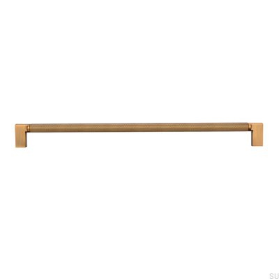 Elongated furniture handle 2457 320 Antique Gold Brushed