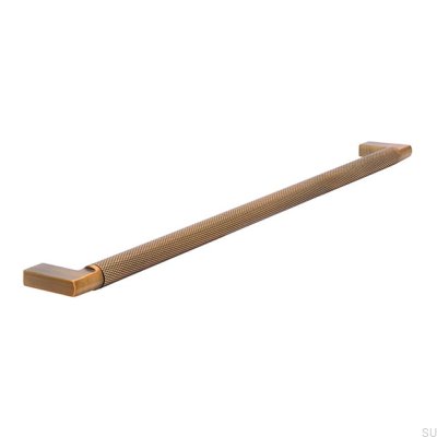 Elongated furniture handle 2457 320 Antique Gold Brushed