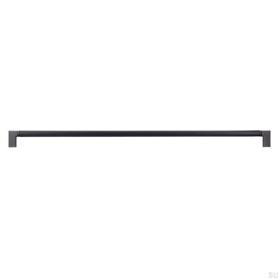 Oblong furniture handle 2457 480 Metal Black Mat
