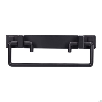 Oblong furniture handle 2458 96 Metal Black Mat