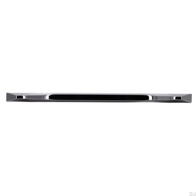 Oblong furniture handle 2471 160 Anthracite Polished