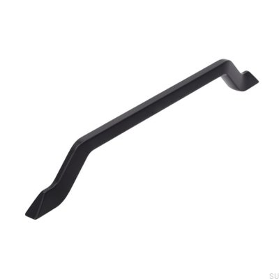 Oblong furniture handle 2471 224 Metal Black Mat