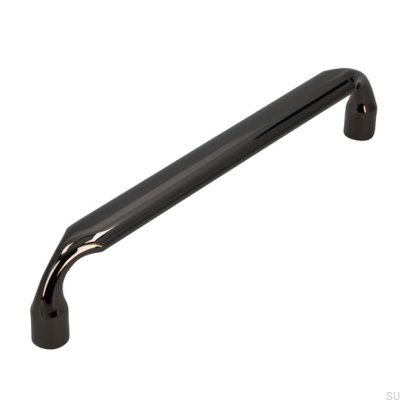 Oblong furniture handle 2442 160 Anthracite Polished