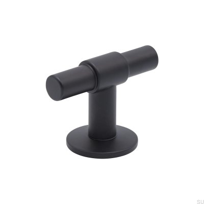 Furniture knob T-Bar Uniform Metal Matte Black