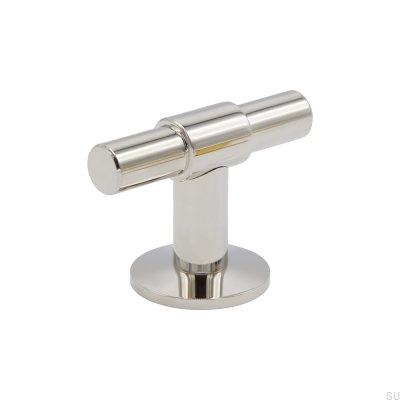 T-Bar Uniform furniture knob, nickel-plated brass
