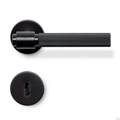 Helix Stripe 200 Metal Black Door Handle