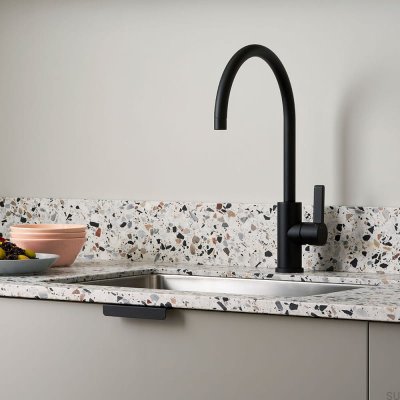 Hide 120 edge furniture handle, metal, black