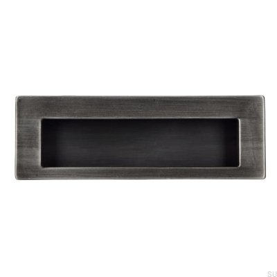 Recessed furniture handle 2382 Antique Silver Brushed