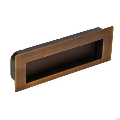 Recessed furniture handle 2382 Antique Gold Brushed