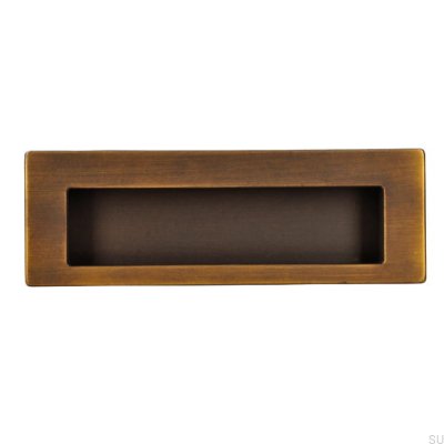 Recessed furniture handle 2382 Antique Gold Brushed