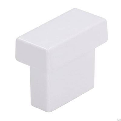 Oblong furniture handle 1595 16 Metal White