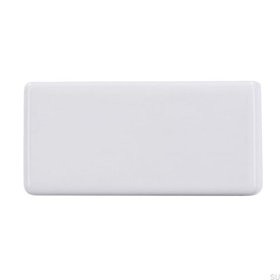 Oblong furniture handle 1595 16 Metal White