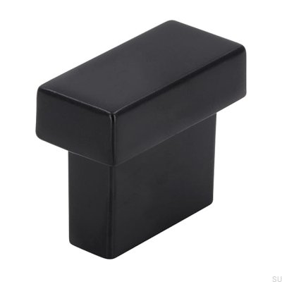 Oblong furniture handle 1595 16 Metal Black Mat