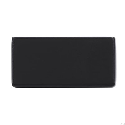 Oblong furniture handle 1595 16 Metal Black Mat