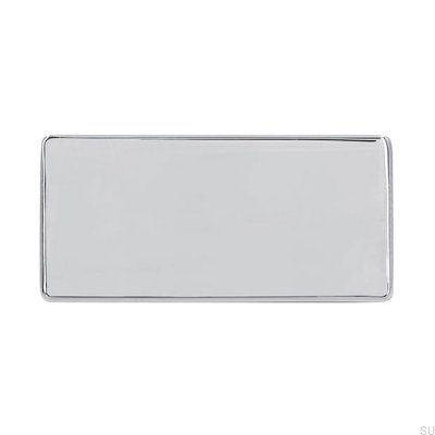Oblong furniture handle 1595 16 Polished chrome