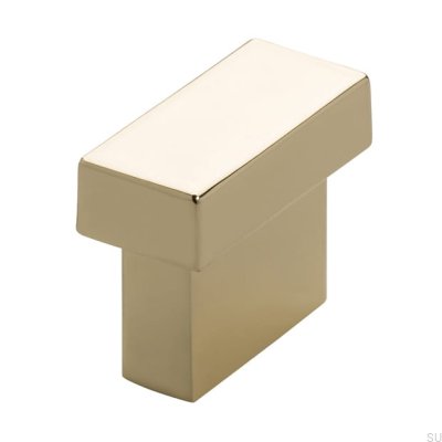 Oblong furniture handle 1595 16 Polished gold