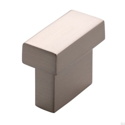 Elongated furniture handle 1595 16 Silver Brushed