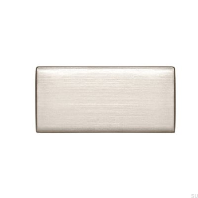 Elongated furniture handle 1595 16 Silver Brushed