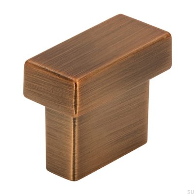 Oblong furniture handle 1595 16 Antique Gold Brushed