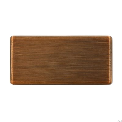 Oblong furniture handle 1595 16 Antique Gold Brushed