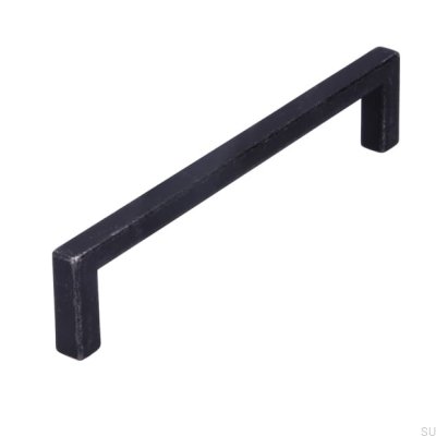 Elongated furniture handle 2108 128 Antique Iron