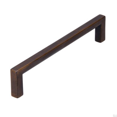 Oblong furniture handle 2108 128 Antique Gold Brushed