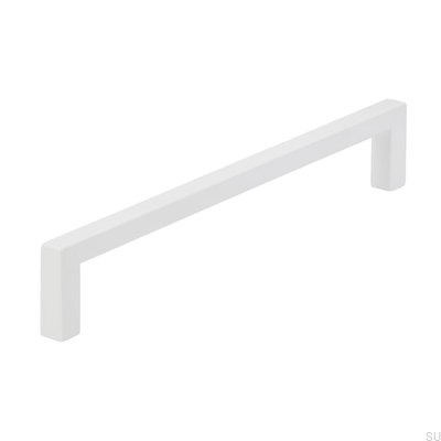Oblong furniture handle 2108 160 Metal White