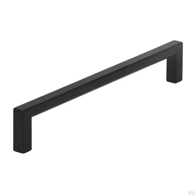 Oblong furniture handle 2108 160 Metal Black Mat