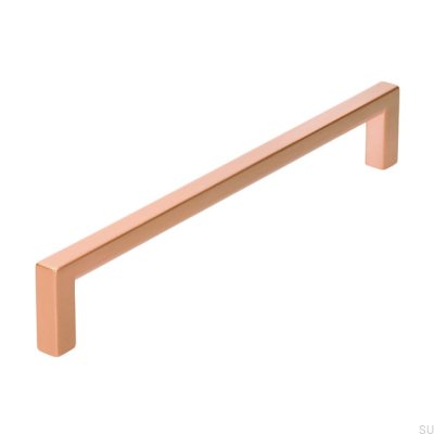 Oblong furniture handle 2108 160 Copper Brushed