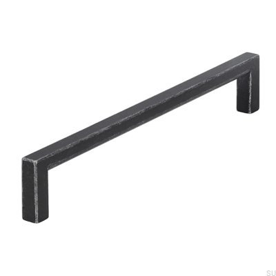 Oblong furniture handle 2108 160 Antique Iron