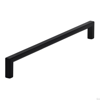 Oblong furniture handle 2108 224 Metal Black Mat
